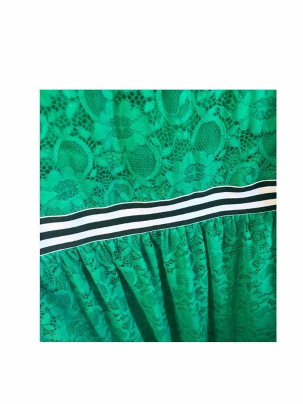 ASOS Midi Length Tea Ruffle Dress In Green - Picture 4 of 8